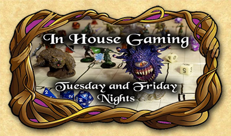 We have Friday Night game nights! D&D, MTG, Star Wars RPG, Board Games and more!